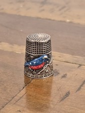 Antique / vintage sterling silver sewing thim...