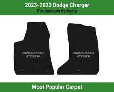 Lloyd Ultimat Front Mats for '23 Dodge Charger w/Black on Silver Charger SRT
