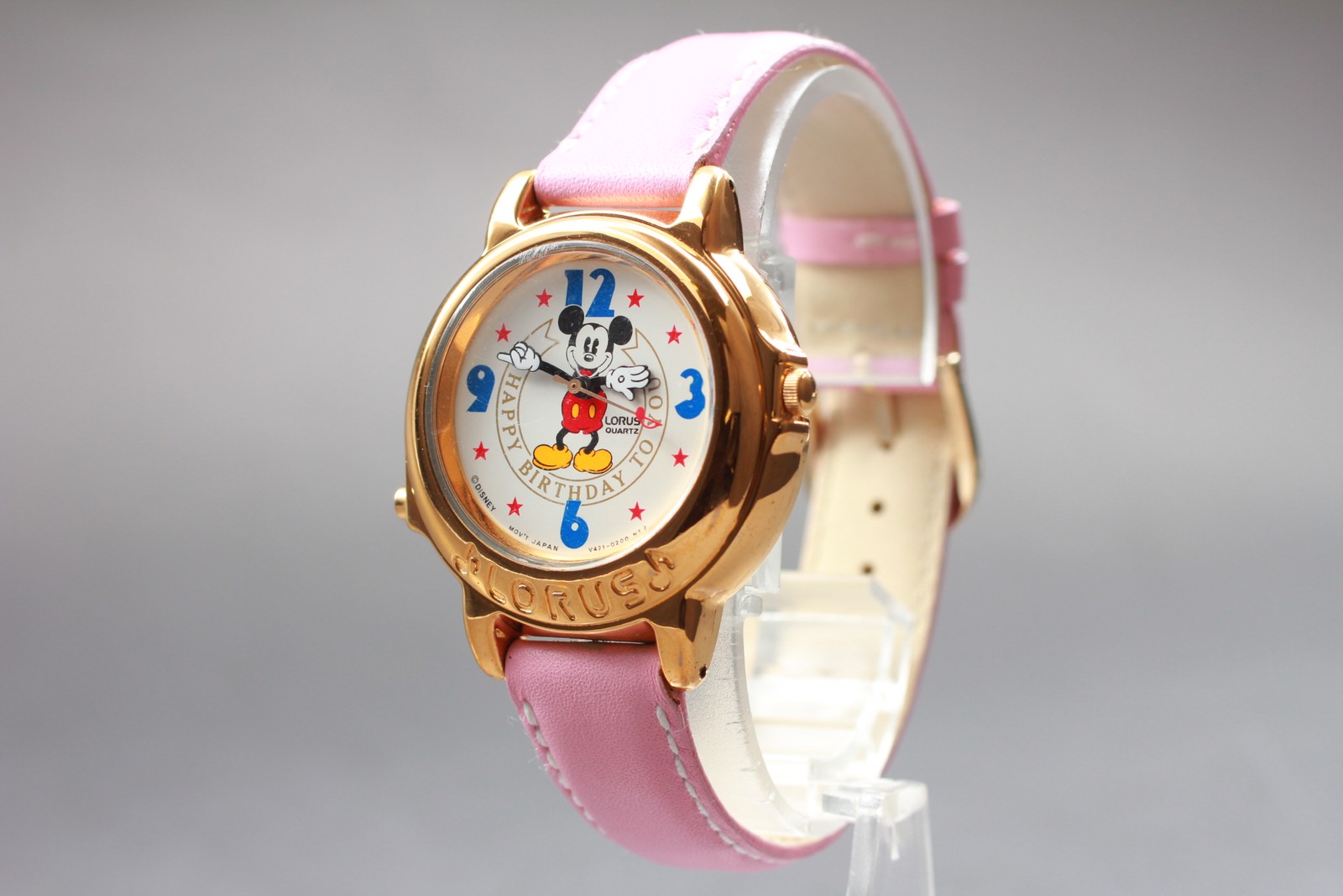 Vintage Exc+4 Seiko Lorus V421-0020 Melody Disney Cuarzo Oro Reloj Mujer JAPÓN