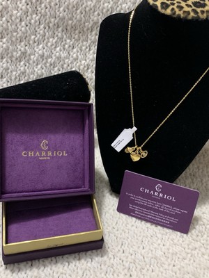 NWT   CHARRIOL Forever  Every Lucky 3-Piece Charm Gold-Tone Pendant Necklace
