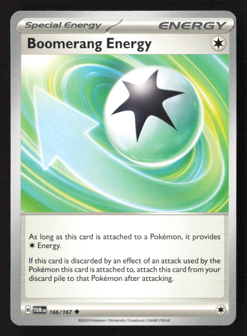Boomerang Energy Uncommon TWM 166/167 NM Pokemon TCG