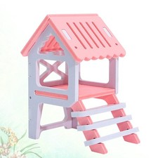 Wooden Hamster Hut House Nest Small Pet Shelter for Hamsters Playing and Resting
