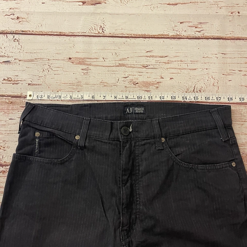 Calça social Armani jeans masculina 36x31 reta ajuste confortável elástica masculina - Imagem 4 de 4