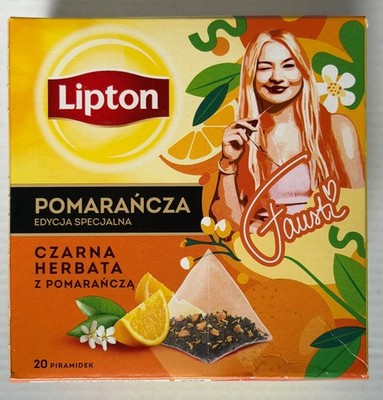 Lipton BLACK TEA with ORANGE -Special Edition - 1 box /20 tea bags-SHIPS FREE