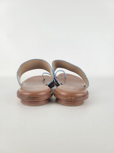 MICHAEL KORS August Toe Ring Sandals Slip On Baby Blue Size 9.5 Beach Casual - Picture 8 of 10