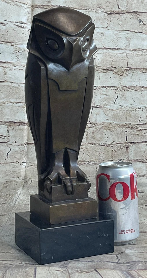 Hot Cast Bronze Art Deco Brutalist Owl Abstract Sculpture Statue Dali Marble - Image 2 of 4