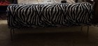 Zebra Print Vanity Or End Of The Bed Bench Soft Fabrique Par 4 Metal Leg 47”L — photo 7