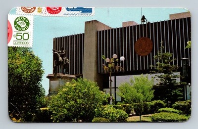 City Hall Monument & Park Monterrey,NLE MX Nuevo Leon Mexico Vintage Postcard