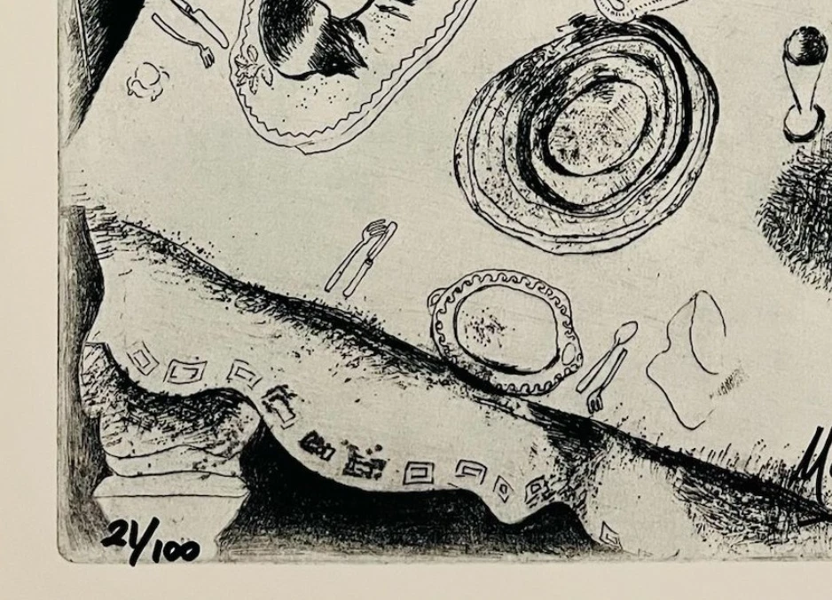 Impresión original firmada a mano por Marc Chagall con certificado de autenticidad y +$3.500 USD de valoración Foto 3 de 4