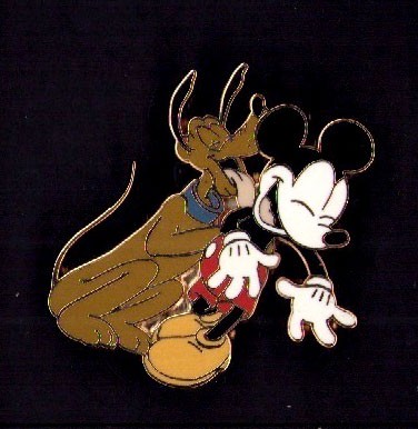 Disney Mickey And Pluto Laughing Thank You Disney Pin 81535 Pin