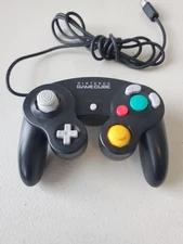 Nintendo GameCube Controller Authentic OEM DOL-003 Jet Black, Tested Working, VG