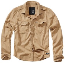 Brandit Hemd Vintage Shirt Longsleeve in Camel