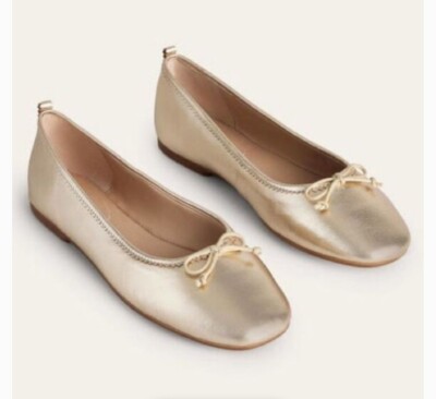Boden Kitty Leather Flexi Sole Ballet Flats Womens Size US