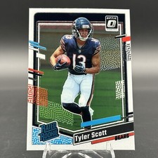 2023 PANINI DONRUSS OPTIC TYLER SCOTT ROOKIE FOOTBALL CARD BEARS NFL. rookie card picture