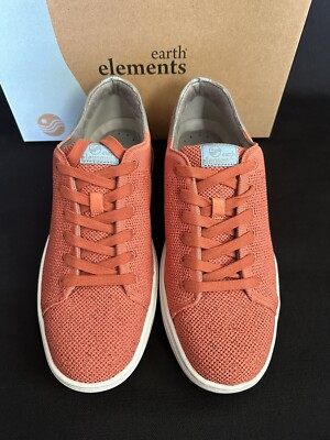 Earths Elements Men's Knit Shoes 10 New Orange Casual Lace Up | eBay