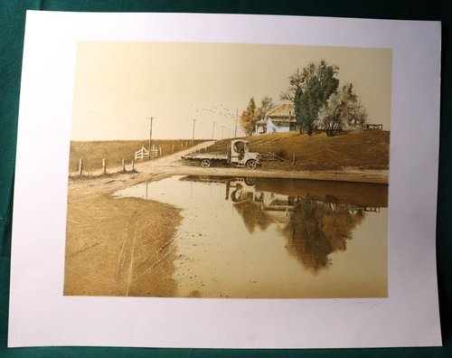 Merv Corning Lithograph, Rain Pool - Rural Scene - numbered & signed - Picture 4 of 7
