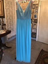 Davids Bridal Sea Form in color Sleeveless Flowing Gown Size 2 Dress Prom