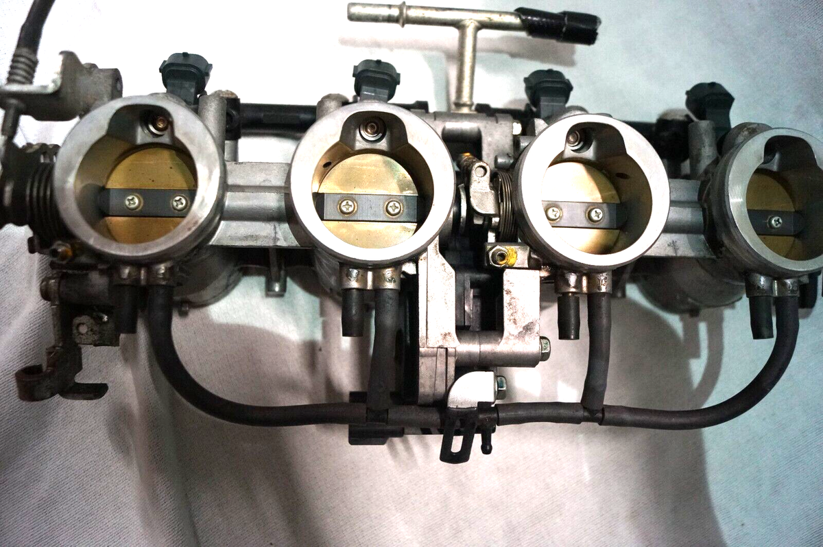 07 Kawasaki Ninja ZX6R Throttle Body Fuel Injector Rail TPS OEM