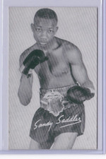 1947-66 Boxing Exhibits SANDY SADDLER ARCADE BOXER SUPPLY CO CARD