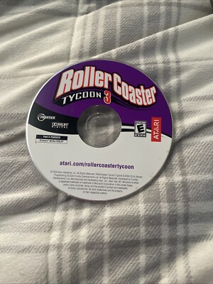 Roller Coaster Tycoon 3 ATARI PC CD-Rom Disc Only Computer Game