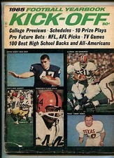 Kick-Off 1965 Football Yearbook Nick Eddy Jim Grabowski Mike Garrett    MBX108  