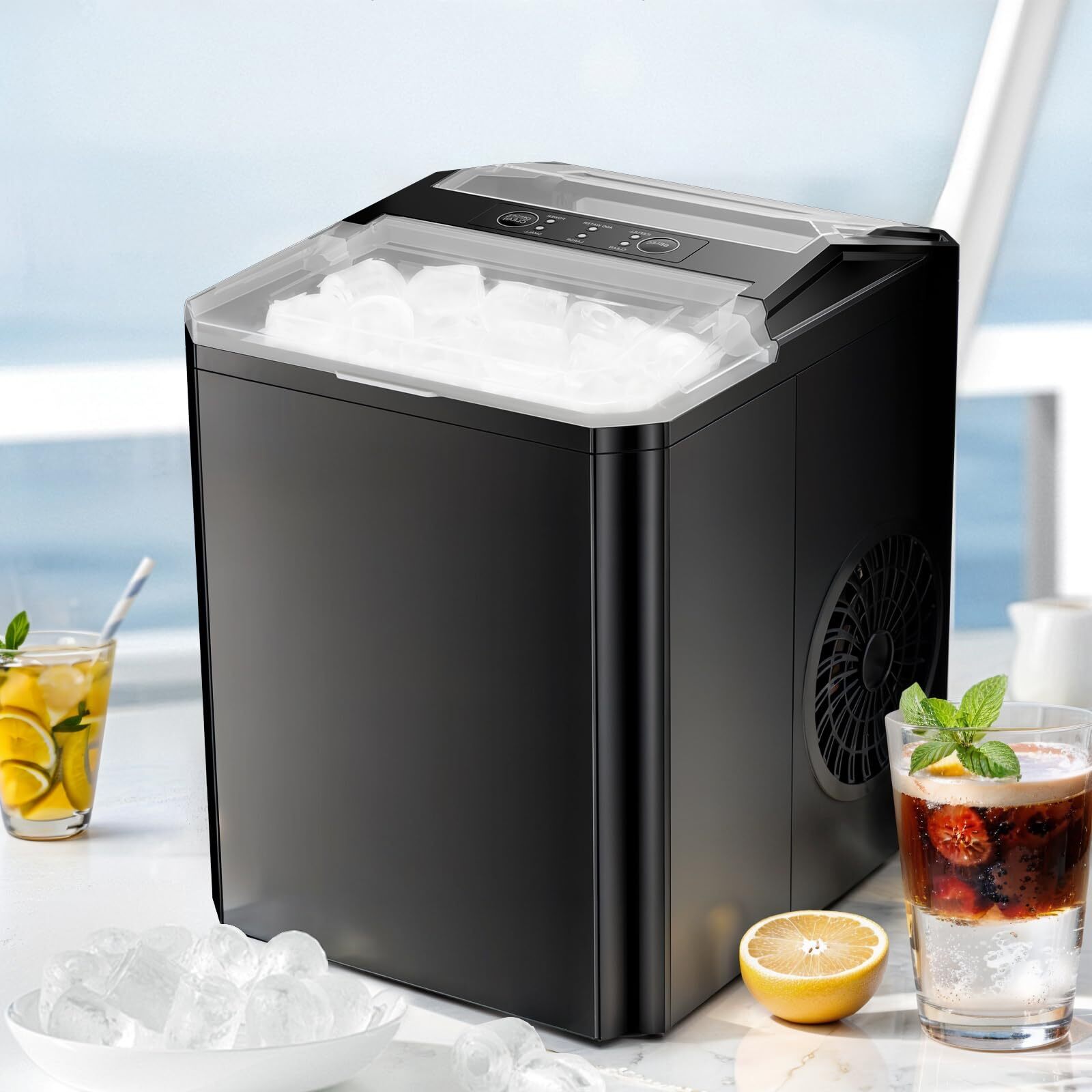 Ice Maker, Portable Countertop Icemaker Machine, Self Cleaning Quiet 2 Sizes ...