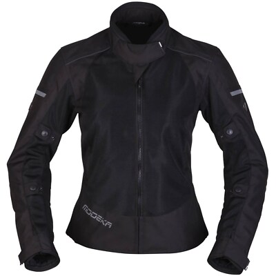 Modeka Damen Motorrad Jacke Veo Air Lady - Sommer Textil Jacke schwarz Gr. 34