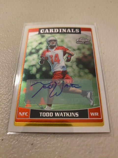 Todd Watkins Topps Chrome #235 Autograph