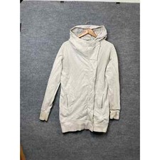 Lululemon heathered angel white wrap up jacket with magnets size 4