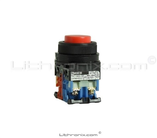 Interruttore a pulsante testa tonda estesa AR30E0R-11R, 1NO + 1NC FUJI ELECTRIC - Foto 2 di 2