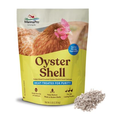 Manna Pro Crushed Oyster Shell | Egg-Laying Chickens | 5 LB
