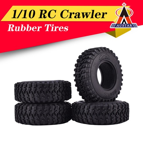 4x AUSTAR Gummireifen 1.9 Zoll 105mm für 1/10 Traxxas Redcat SCX10 RC Crawler - Picture 1 of 9