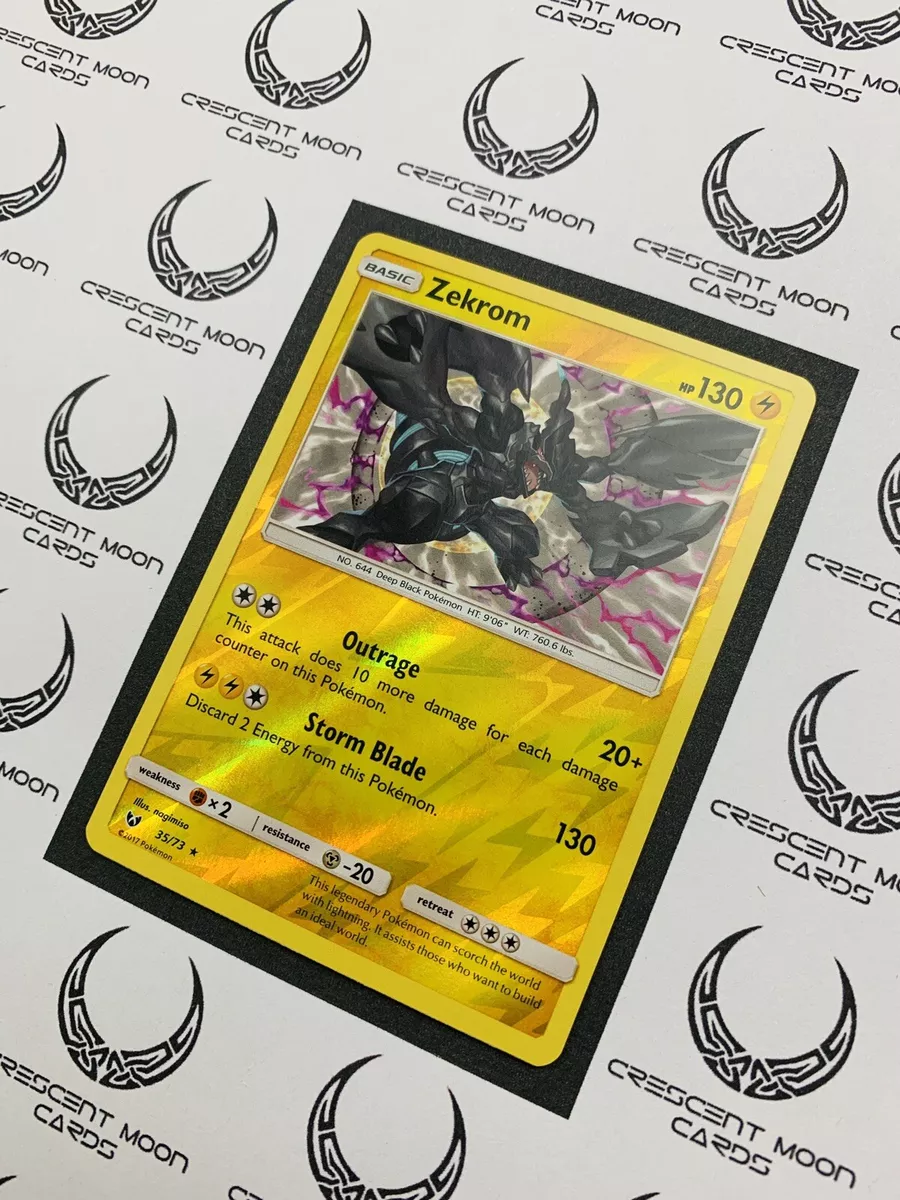 Pokémon Zekrom Basic Holo Card 35/73 2017