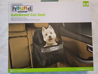 Outward Hound Pet Lookout Car Booster Seat for Small Pets Up to 20 lbs in black