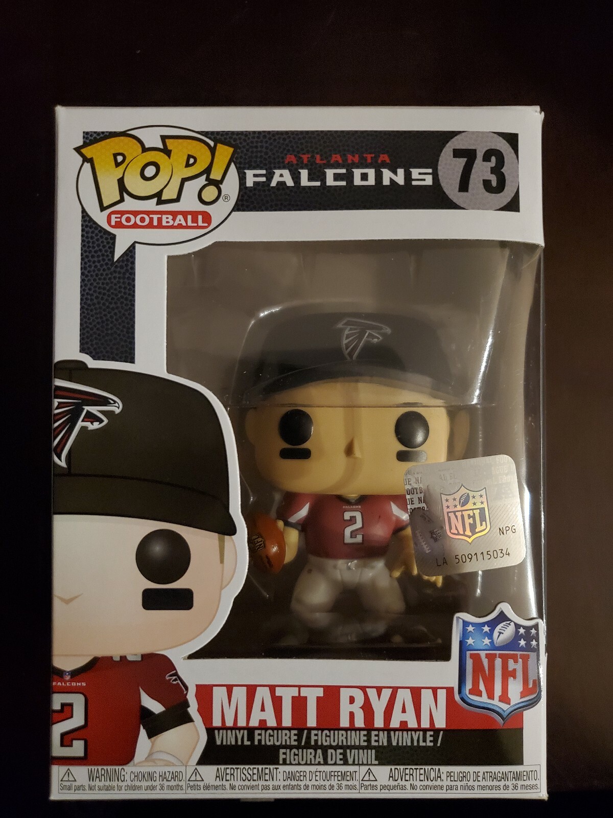 Funko Pop Nfl Wave 4 #73 Matt Ryan Atlanta Falcons Vinyl Figure!