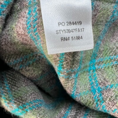 Patagonia Mens Size 2XL Gray / Green Fjord Flannel Shirt