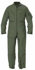 Flight Suit Nomex Coveralls Sage Green CWU-27P -With Rank- Standard USGI - Used