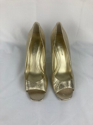 BCBG generation Heels Size B gold Pumps Shoes open toe