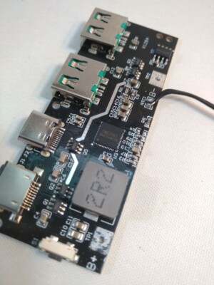 USB Powerbank Board PD QC4 22,5W - 5 Port - mit Temperaturfühler - für 1S Zellen