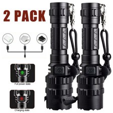 Mini Super-Bright Flashlight LED Tactical Torch Outdoor USB Rechargeable Battery