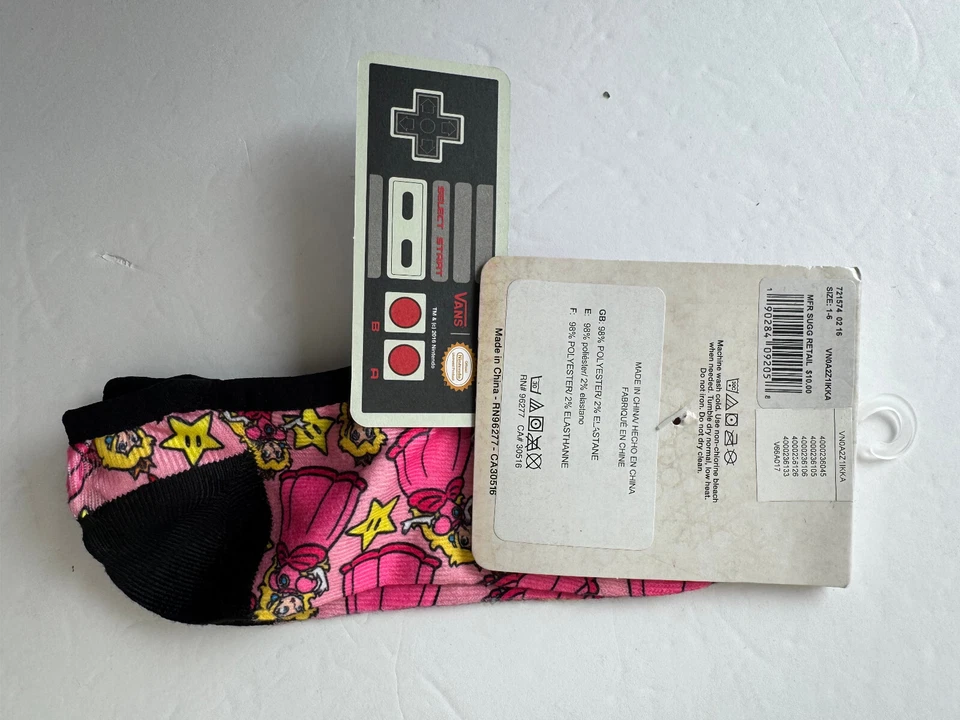 Носки VANS Nintendo Super Mario Princess (размер для девочек 1-6) - Изображение 2 из 2