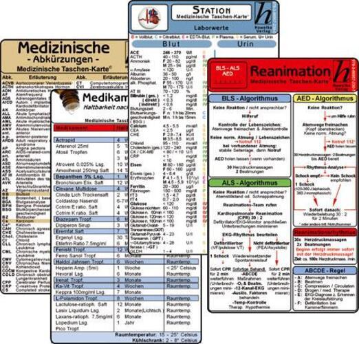 Thumbnail - Stations Karten-set - Laborwerte, Med. Abkürzungen, Medikamente -