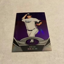 2011 Bowman Platinum Prospects Brad Brach # BPP70 Purple Refractor Padres