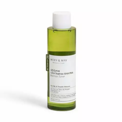 Mary&May Vegan Cica Teatree AHA PHA Blemish Toner 200ml #gca