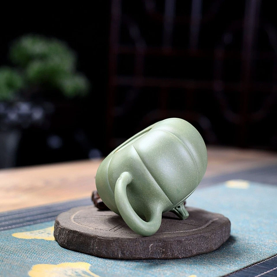 Tetera de arcilla real Yixing Zisha Douqing de 6,8 OZ con forma de calabaza 7 agujeros Foto 4 de 4