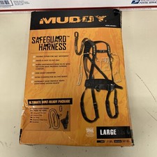 Muddy Safeguard Tree Stand Padded Nylon Safety Harness Large Black MSH400-L