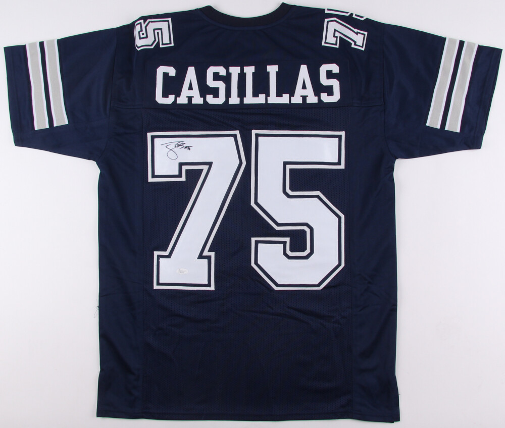 Tony Casillas Autographed Signed Dallas Cowboys Cowboys Jersey (JSA) 2Super Bowl champion (XXVII, XXVIII) 