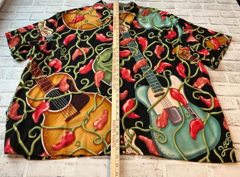 New Orleans Jazz Fest 2005 Art4Now Bayou Wear Mens S/S Hawaiian Shirt 3XL - Image 4 of 4