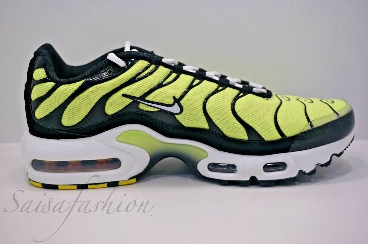 Nike Air Max Plus GS Hot Lime White Running CD0609-301 Size