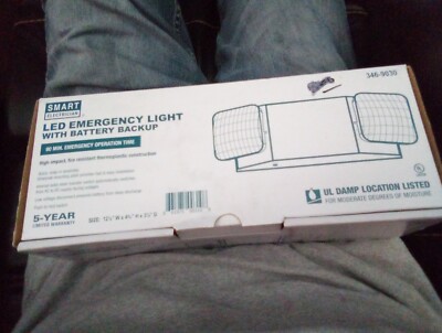 Smart Electrician LED Emergency Light w/ 90 min Battery Back-Up White 346-9030